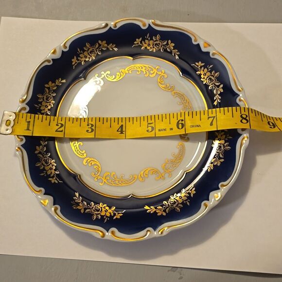 Lichte GDR Echt Kobalt Fine China Salad Plate - Picture 6 of 8